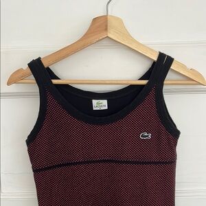 Lacoste Red and Black Sleeveless Dress